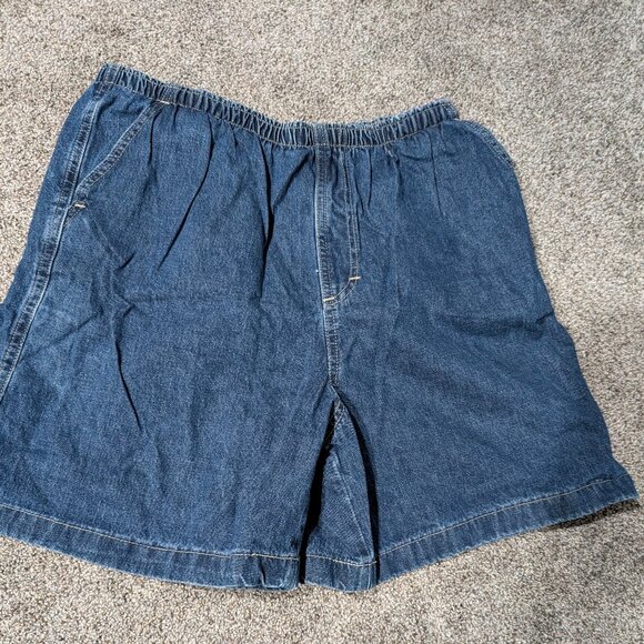 5 Pair White Stag elastic denim shorts size 16 womens Waist 38" - Picture 1 of 5